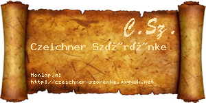 Czeichner Szörénke névjegykártya
